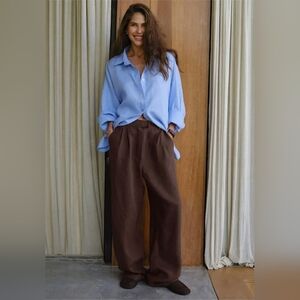 Zara Brown Chinos Classic Straight Leg